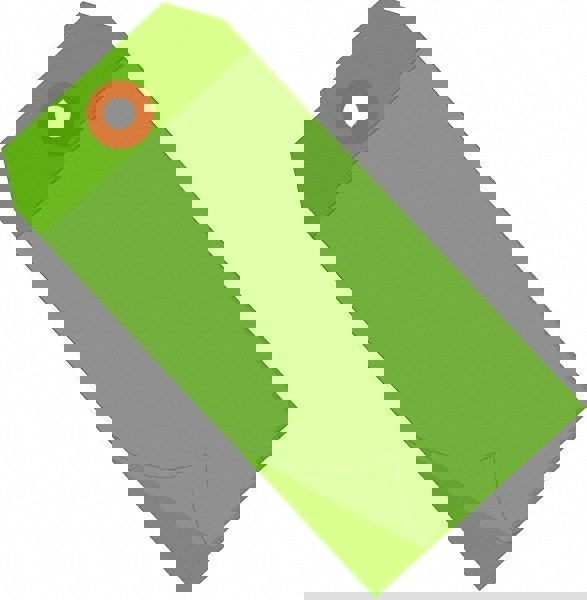 Blank Tag: 4-3/4'' High, Green, Vinyl